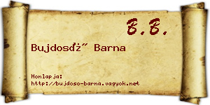 Bujdosó Barna névjegykártya